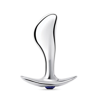 Blue Line 2.5 inch Stainless Steel Bling Prostate Massager Plug