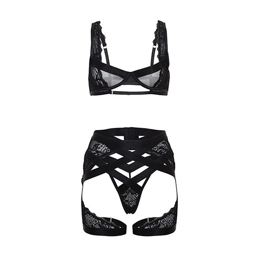 Thalia Mesh & Lace Underwire 3 pc Set