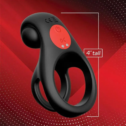 Red-Dot-Silicone-Rechargeable-Vibrating-Cock-Ring-with-Controller-V2-