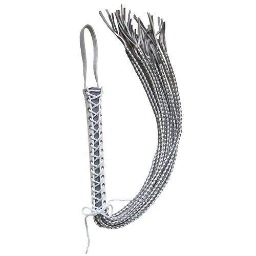 Corset Flogger (White and Grey)